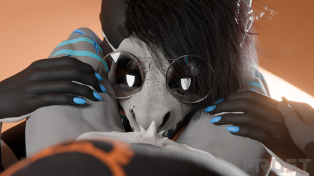 anthro bone claws clothed clothing duo eyewear female first_person_view freckled_face freckles glasses grey_body hair hand_holding leg_grab licking looking_at_viewer male male/female partially_clothed reflection_in_glasses scar sex simple_background skull skull_head slit_licking slit_play thigh_grab tongue topwear fr05t_protogen mythology rivai_(character) thorn_(fr05t) dragon hybrid mythological_creature mythological_scalie scalie skulldog_(species) 16:9 3d_(artwork) 4k absurd_res blender_(artwork) blender_cycles_(artwork) digital_media_(artwork) hi_res widescreen trans_(lore) trans_man_(lore) trans_woman_(lore)