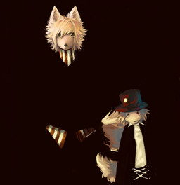 anthro classy clothing dark duo hat headgear headwear male suit top_hat mr_dog canid canine canis domestic_dog mammal dark_theme digital_media_(artwork) digital_painting_(artwork) painting_(artwork)