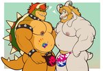 accessory anthro anthro_on_anthro areola armband barazoku beard bedroom_eyes belly biceps big_bulge big_muscles bisexual_pride_colors blue_background bodypaint border bracelet bulge claws clothed clothing cock_ring collar duo eyebrows facial_hair facial_piercing fur genitals hair hand_print heart_symbol horn huge_muscles jewelry lgbt_pride long_hair looking_at_viewer male male/male musclegut muscular muscular_anthro muscular_male narrowed_eyes nipple_piercing nipple_ring nipples non-mammal_nipples nose_piercing nose_ring pecs penis penis_accessory penis_base penis_jewelry piercing pride_color_bodypaint pride_colors pubes rainbow_pride_colors ring_piercing seductive shell simple_background smile spiked_armband spiked_bracelet spiked_cock_ring spiked_collar spiked_shell spiked_tail spikes spikes_(anatomy) standing tail teeth thick_arms thick_thighs thong topless topless_anthro topless_male tuft underwear white_border l_lamasart lgbt_pride_month mario_bros nintendo undertale_(series) asgore_dreemurr bowser boss_monster_(undertale) bovid caprine goat koopa mammal scalie 2025 hi_res