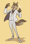 anthro brown_body brown_fur clothing fur male male_anthro simple_background solo tan_body topwear yellow_eyes kurumiken dreamworks the_bad_guys mr._wolf_(the_bad_guys) canid canine canis mammal wolf 2021 digital_media_(artwork) hi_res