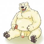 anthro balls belly blush circumcised condom flaccid fur genitals humanoid_genitalia humanoid_penis kemono male moobs navel nipples overweight overweight_anthro overweight_male penis sexual_barrier_device simple_background sitting solo white_background white_body white_fur hokolee32 bear mammal polar_bear ursine 1:1 2020 hi_res