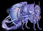 ambiguous_gender claws feathered_wings feathers feral fur paws purple_body purple_eyes purple_feathers purple_fur purple_nose simple_background solo transparent_background wings nukerooster feonix 2016 alpha_channel