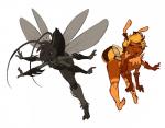 antennae_(anatomy) anthro arthropod_abdomen breasts duo eyes_closed female insect_wings multi_arm multi_limb nipples non-mammal_breasts nude wide_hips wings drpepsi jete_(drpepsi) scarlett_(drpepsi) arthropod bee cricket hymenopteran insect orthopterid 2013