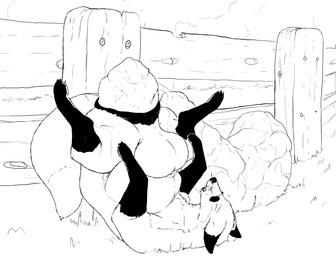 anus ass_up balls big_anus big_balls ears_back excessive_feces eyewear feces fence feral genitals glasses huge_anus hyper hyper_anus hyper_feces lying male on_back pivoted_ears puffy_anus scatplay slightly_chubby solo sunglasses vincent_(artist) vincent_(vincent) canid canine fox mammal monochrome