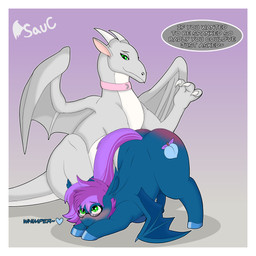 animal_genitalia animal_penis ass_up blush border butt_slap claws collar duo equine_genitalia equine_penis eyewear feral genitals glasses hooves horn male male/male penis raised_tail slap spank_marks spanking submissive tail whimper white_border wings onesaucydragon hasbro my_little_pony mythology saulamander bat_pony dragon equid equine horse mammal mythological_creature mythological_scalie pony scalie 1:1 absurd_res hi_res