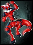 ambiguous_gender anthro antihero clothing comic_book cosplay costume halftone halftone_shading horn solo superhero cosmic_shroomie marvel deadpool kat_kobold kobold absurd_res hi_res