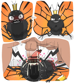 2_antennae 3_fingers 4_legs animal_genitalia antennae_(anatomy) arthropod_abdomen arthropod_abdomen_cloaca arthropod_abdomen_genitalia balls big_wings black_antennae black_body blush bodily_fluids censor_bar censored_genitalia censored_penis cloaca cloacal cloacal_penetration cloacal_penis crown cum cum_in_cloaca cum_inside duo ejaculation eyespots fingers from_front_position genital_fluids genitals grin headgear human_on_taur human_penetrating human_penetrating_taur insect_wings interspecies lepidopteran_wings looking_pleasured lying male male/male male_human male_penetrated male_penetrating male_penetrating_male markings monotone_body multicolored_wings narrowed_eyes nude_human on_back orange_wings penetration penile penile_penetration penis penis_in_cloaca pink_penis pupils quadruped ruff sex shaking small_pupils smile smug solo_focus spread_wings standing sweat tan_body tan_skin tapering_penis taur_penetrated teeth thrusting tongue tongue_out toothy_grin trembling wings omnivore_(artist) disney hoppers_(disney) pixar titus_(hoppers) arthropod butterfly human insect lepidopteran mammal monarch_butterfly taur censored comic digital_media_(artwork) hi_res japanese_description right_to_left shaded translated_description unavailable_at_source