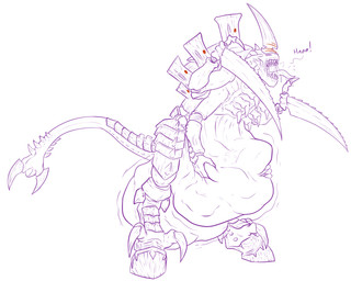 abdominal_bulge anthro balls belly belly_rub big_balls bodily_fluids bulge cock_vore detailed_bulge digestion_implied drooling face_imprint feral genitals hand_on_belly hooves huge_balls hyper hyper_balls hyper_genitalia implied_fatal imprint larger_pred leaning male male_pred male_prey markings muffled oral_vore penile penis plating predator/prey prey_imprint prey_in_balls prey_outline saliva scales sigh sighing size_difference soft_vore solo spikes squirming stretchy_belly struggling struggling_prey tail tight_belly tongue tongue_out vore conditional_dnp samagthrav2 warhammer_(franchise) warhammer_40000 swarmlord_(lukan) swarmlord tyranid 5:4 absurd_res hi_res