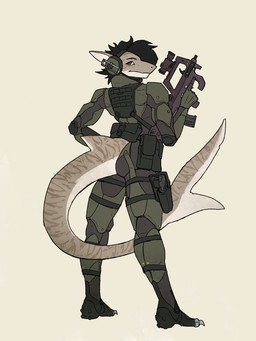 anthro assault_rifle belt biped black_hair bodysuit butt claws clothed clothing crossgender electronics female fin fingers furgonomics gloves gun hair hand_on_hip handgun handwear headgear headphones headset holding_gun holding_object holding_ranged_weapon holding_weapon holster holstered_pistol looking_at_viewer microphone pistol pouch_(clothing) ranged_weapon rifle shoulder_guards simple_background skinsuit solo standing straps tail tight_clothing toe_claws weapon boom_diggity discardingsabot sabine_straiter sabot_sauer aquatic fish requiem_shark scalie shark tiger_shark 3:4 colored digital_media_(artwork) hi_res