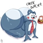 anthro big_butt blue_body blue_fur butt curvy_figure fur huge_butt hyper hyper_butt male simple_background solo yoshuacomoyoshu fazbear_fanverse five_nights_at_candy's candy_(fnac) domestic_cat felid feline felis mammal 1:1 2023 hi_res