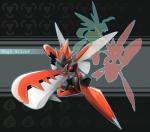 action_pose ambiguous_gender evolutionary_family group level_difference outline pattern_background pose simple_background size_difference solo_focus silentgpanda nintendo pokemon generation_1_pokemon generation_2_pokemon generation_6_pokemon mega_evolution mega_scizor pokemon_(species) scizor scyther