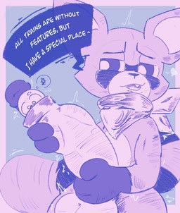 ambiguous_gender anthro balls bodily_fluids bulge cock_vore cum cum_vore digestion duo forced genital_fluids genitals imminent_digestion male male/ambiguous male_pred micro penile penis size_difference unwilling_prey vore badartist indigo_park rambley_raccoon mammal procyonid raccoon
