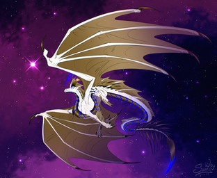 claws cosmos feral flying glowing magic male nebula paws skyren_aeternis smile solo space spikes spread_wings star wings sunny_way european_mythology mythology celestial_dragon dragon mythological_creature mythological_scalie scalie western_dragon digital_media_(artwork) hi_res sketch