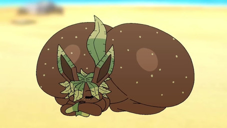 ambiguous_gender big_butt brown_body brown_eyes butt butt_expansion dipstick_ears ear_markings expansion eyes_closed fade_in fade_out feral freckled_butt freckled_face freckles hair hair_over_eye half-closed_eyes huge_butt hyper hyper_butt leaf leaf_hair leaf_tail looking_at_viewer lying multicolored_ears narrowed_eyes on_front plant plant_hair pseudo_hair solo tail daeriusus nintendo pokemon cricket_(daeriusus) eeveelution generation_4_pokemon leafeon pokemon_(species) 16:9 2025 animated hi_res short_playtime sound webm widescreen