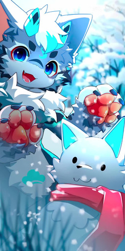2_horns anthro blue_body blue_eyes blue_fur fur horn kemono looking_at_viewer male open_mouth pawpads pink_pawpads slim_anthro slim_male snowman solo white_body white_fur winter hlg7777 bilibili mythology huhu_fox dragon furred_dragon furred_scalie mythological_creature mythological_scalie scalie 1:2 2024 animated hi_res loop short_playtime sound video watermark