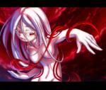 albino anthro anthrofied blood blood_magic bodily_fluids female hair magic nude pale pose red_eyes solo weapon white_hair ann-jey deadman_wonderland sega sonic_the_hedgehog_(series) fan_character shiro_(deadman_wonderland) alien