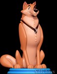 3d_modeling 3d_print collar fur looking_sideways male simple_background sitting smile solo sillytoys balto_(series) universal_studios kaltag_(balto) canid canine mammal 3d_(artwork) digital_media_(artwork) hi_res