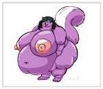 anthro belly_tuft border breasts cankles female nipples nude obese overweight solo tuft white_border ashwolves5 joducus mammal mephitid skunk hi_res