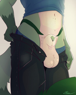 animal_genitalia animal_penis anthro balls biped bodily_fluids canine_genitalia canine_penis crotch_shot dripping fur genital_fluids genitals green_body green_fur green_penis hip_markings jeans_down leg_markings male markings open_jeans penis precum precum_drip sheath solo teasing zyel_yahns_leto zyel_(character) domestic_ferret ictonychine mammal marbled_polecat mustelid musteline polecat_(mustelid) true_musteline weasel absurd_res cool_colors digital_media_(artwork) hi_res