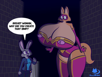 anthro armwear big_breasts bodysuit boots breasts clothing domino_mask duo elastic_nipples elbow_gloves eyemask eyewear female footwear gloves handwear high_heeled_boots high_heels huge_breasts legwear leotard logo mask nipples shoes skinsuit superhero superhero_costume tail text thigh_boots thigh_highs tight_clothing thomasbluewolf disney dreamworks the_bad_guys zootopia breast_woman diane_foxington judy_hopps canid canine european_rabbit fox lagomorph leporid mammal oryctolagus rabbit red_fox true_fox 2026 artist_logo digital_media_(artwork) english_text hi_res