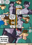 absurd_res canid canine canis comic countershading domestic_dog english_text gear_(foxgear) hi_res husky interspecies kangaroo king_(king21) kingdraws macropod mammal marsupial nordic_sled_dog partially_translated portal spitz text translation_request