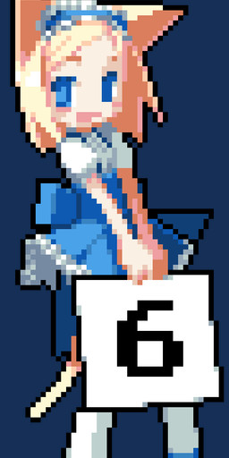 animated_gif blonde_hair counter_catgirl female hair holding_object number sign simple_background solo transparent_background kusaka_kokage third-party_edit animal_humanoid felid feline humanoid mammal alpha_channel animated digital_media_(artwork) pixel_(artwork) short_playtime