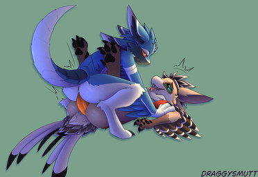 ahegao anal anal_penetration animal_genitalia anthro anthro_on_anthro anthro_penetrated anthro_penetrating anthro_penetrating_anthro anus aroused bedroom_eyes biped blep blue_body blue_feathers blue_fur claws crouching digitigrade duo erection eye_contact eyewear fangs feathers forked_tongue from_front_position fur genital_slit genitals goggles grin looking_at_another looking_pleasured lustful_gaze lying male male/male male_on_bottom male_on_top male_penetrated male_penetrating male_penetrating_male missionary_position motion_lines multi_ear narrowed_eyes nude on_back on_bottom on_top pawpads paws penetration penile penile_penetration penis penis_in_ass pinned pinned_to_ground raised_tail seductive sex smile tail tapering_penis teeth thrusting tongue tongue_out top_hole white_body white_fur draggyavali pineapple_(character) avali digital_drawing_(artwork) digital_media_(artwork) hi_res signature