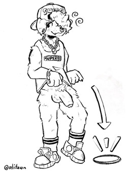 anthro backwards_baseball_cap backwards_hat balls baseball_cap big_penis bro chain_necklace clothed clothing clothing_lift drunk facial_piercing fellatio_request footwear genitals gesture grin hand_gesture hat headgear headwear jewelry male necklace nose_piercing nose_ring oral_request penis piercing pointing pointing_down requesting ring_piercing sex_request shirt shirt_lift shoes smile sneakers solo substance_intoxication thick_penis topwear olifawn fuckboy canid canine mammal 3:4 hi_res