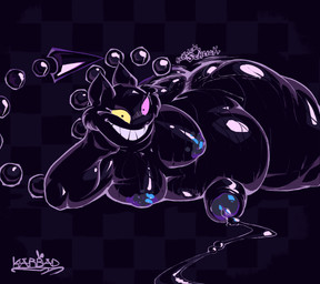 anthro areola arm_support belly belly_squish big_breasts big_butt big_penis black_body bodily_fluids breast_squish breasts butt cheek_tuft crazed_look devious_grin digging_into_butt eyelashes facial_tuft foreskin genital_fluids genitals glistening glistening_belly glistening_breasts glistening_butt glistening_genitalia glistening_penis glistening_thighs grey_areola gynomorph hand_on_cheek heterochromia intersex leaking_precum leaning_on_elbow neck_rolls nipples onomatopoeia outline overweight penis pink_eyes pink_sclera pointed_tail precum puffy_areola purple_outline red_heart scratching_butt sharp_teeth simple_background smile solo sound_effects spotted_areola squish sweat sweaty_belly sweaty_breasts sweaty_butt sweaty_legs sweaty_thighs teeth text thick_penis tuft wide_smile yellow_eyes yellow_sclera karbun deltarune undertale_(series) friend_(deltarune) darkner felid feline mammal absurd_res hi_res
