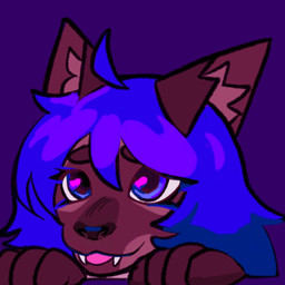 anthro blep blue_hair hair male solo tongue tongue_out bestuke mimi(bestuke) domestic_cat felid feline felis mammal siamese_cat 1:1 colored icon portrait