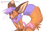 anthro canid canine fennec_fox fluffy fox hair heterochromia jasper_(pizzacow) koul mammal purple_hair solo true_fox