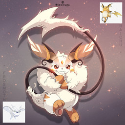 ambiguous_gender anthro brown_eyes eyelashes fluffy forehead_gem fur gem looking_at_viewer male pawpads paws simple_background solo tail white_body white_fur leoiruga nintendo pokemon arthropod frosmoth generation_1_pokemon generation_8_pokemon hybrid insect lepidopteran moth pokemon_(species) raichu 1:1 2025 hi_res reference_image