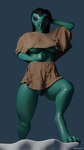 anthro areola areola_slip breasts clothed clothing exposed exposed_breasts female hair hand_behind_head high-waist_skirt looking_at_viewer nipple_outline no_bra pubes purple_eyes solo under_boob scoota ceylidh_(scoota) dracanine 3d_(artwork) 4k 9:16 absurd_res blender_(artwork) digital_media_(artwork) hi_res