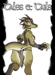 anthro back_boob bottomwear breasts butt clothing female horn loincloth looking_back non-mammal_breasts rear_view small_breasts solo tail text thick_thighs chochi kobold scalie alternate_version_at_paywall cover cover_art cover_page digital_media_(artwork)