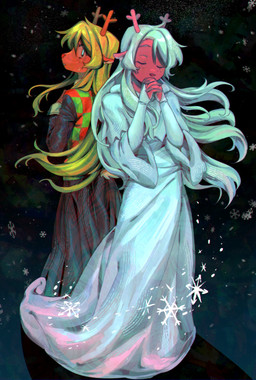 anthro black_background blonde_hair brown_body brown_fur clothing dress eyelashes female freckled_face freckles fur hair horn long_eyelashes simple_background solo white_clothing white_dress goomyloid deltarune undertale_(series) noelle_holiday deer mammal new_world_deer reindeer 2026 absurd_res hi_res