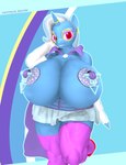 3d_(artwork) anthro anthrofied areola big_areola big_breasts big_nipples blue_body bottomwear breasts cape clothed clothing colored_nails curvy_figure digital_media_(artwork) ear_piercing ear_ring equid equine eyewear female friendship_is_magic fur glasses gloves hair handwear hasbro hi_res horn horse huge_areola huge_breasts huge_nipples huge_thighs ik_related jewelry latex latex_clothing latex_gloves latex_handwear latex_legwear latex_stockings legwear looking_at_viewer mammal miniskirt multicolored_hair my_little_pony mythological_creature mythological_equine mythology nails nipple_piercing nipples nude panties pasties piercing pony purple_eyes ring_piercing simple_background skirt smile solo stockings thick_thighs trixie_(mlp) two_tone_hair underwear unicorn voluptuous widescreen