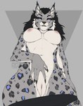 anthro breasts female fur genitals grey_body grey_fur looking_at_viewer presenting presenting_pussy purple_eyes pussy solo spots missy_(artist) riley_((unknown)) felid feline lynx mammal 2023 digital_media_(artwork) hi_res