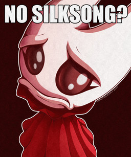 2_horns anthro black_background black_eyes cloak clothing eyebrows female horn light looking_at_viewer mouth_closed question_mark red_cloak red_clothing sad simple_background solo text white_text unnotablejulz hollow_knight no_bitches? team_cherry hornet_(hollow_knight) arthropod 2025 artist_name dated english_text hi_res impact_(font) lighting meme