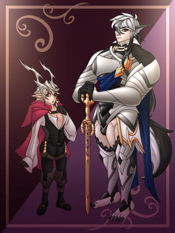 armor bulge duo femboy hair long_hair male male/male size_difference ahegarou fire_emblem fire_emblem_fates fire_emblem_heroes nintendo corrin_(fire_emblem) corrin_(fire_emblem)_(male) keaton_(fire_emblem) animal_humanoid canid canid_humanoid canine canine_humanoid human humanoid mammal mammal_humanoid wolf_humanoid wolfskin 3:4 absurd_res hi_res