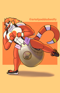 anthro big_diaper diaper feces male messy muscular pooping soiling standing tail unclean_diaper used_diaper paddedwolfy nintendo pokemon generation_9_pokemon pokemon_(species) skeledirge hi_res
