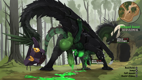 2_penises anal anal_penetration anthro anthro_on_feral anthro_penetrated anus bag balls bdsm belly_riding bestiality big_balls bodily_fluids bound button_prompt claws coin colored_cum cum cum_inflation cum_inside curved_horn duo erection feral feral_penetrating feral_penetrating_anthro feral_penetrating_male fur gameplay_mechanics genital_fluids genitals glowing glowing_belly glowing_cum gold_(metal) gold_coin green_cum gui health_bar horn humanoid_genitalia inflation knot level_difference level_number male male/male male_on_feral male_penetrated male_penetrating male_penetrating_male minimap multi_genitalia multi_penis nude penetration penile penile_penetration penile_spines penis penis_in_ass puffy_anus quadruped quest scales sex size_difference tail text unusual_bodily_fluids unusual_cum unusual_genital_fluids wings ishiru mythology feron_(thatonephoenix) ishtaryl dragon furred_kobold furred_scalie kobold mythological_creature mythological_scalie scalie digital_media_(artwork) english_text hi_res