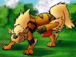 animal_genitalia animal_penis balls black_nose blue_eyes canine_genitalia canine_penis detailed_background erection feral fur genitals grass knot male orange_body orange_fur outside penis plant shrub sky smile solo tree tahla tahla_(artist) nintendo pokemon arcanine canid canine generation_1_pokemon mammal pokemon_(species) 2018 4:3 hi_res