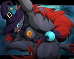 anthro big_breasts breasts claws clothing female fur hat headgear headwear holidays looking_at_viewer nude pasties pumpkin_pasties smile solo arskie198 halloween nintendo pokemon canid canine generation_5_pokemon mammal pokemon_(species) zoroark absurd_res hi_res