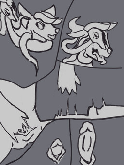 anthro duo ear_penetration female ftg_transformation fti_transformation gender_transformation genitals male male/female melee_weapon penetration possession sword tentacle_penetration tentacles tongue transformation vaginal vulva weapon ails fakemon nintendo pokemon fan_character ghost species_request spirit absurd_res comic hi_res