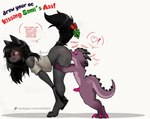 ahegao anal anthro bent_over big_dom_small_sub bodily_fluids challenge clothed clothing dominant duo female genitals glowing glowing_eyes licking looking_pleasured male male/female male_rimming_female mistletoe mistletoe_on_tail musk nipples onomatopoeia oral panties panties_down partially_clothed penis pink_body plant rimming sex size_difference small_penis sound_effects sweat text tongue tongue_out underwear underwear_down conditional_dnp metalslay3rs sami_challenge_(whisperfoot) whisperfoot_(sami_challenge) ambrose_the_kobold sami_(whisperfoot) canid canine kobold mammal scalie hi_res