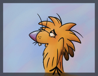 4_fingers anthro biped black_eyes buckteeth feet fingers fur gradient_background half-closed_eyes male narrowed_eyes purple_nose semi-anthro side_view simple_background teeth whiskers yellow_body yellow_fur johnofe nickelodeon the_angry_beavers norbert_beaver beaver mammal rodent half-length_portrait hi_res portrait