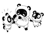 2020 animal_crossing anthro belly black_and_white bottomwear brother_(lore) brothers_(lore) canid canine clothing group hand_holding mammal maria_ruta monochrome nephew_(lore) nintendo raccoon_dog shirt shorts sibling_(lore) simple_background slightly_chubby tanuki timmy_nook tom_nook_(animal_crossing) tommy_nook topwear twins_(lore) uncle_(lore) uncle_and_nephew_(lore) white_background