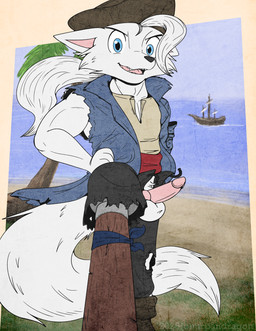 amputated amputee anthro aroused disability dominant dominant_male erection first_person_view flashing_cock genitals male missing_arm missing_leg pegleg penis pirate presenting presenting_penis prosthetic prosthetic_leg prosthetic_limb mrpandragon kei_laule arctic_fox canid canine fox mammal true_fox absurd_res hi_res