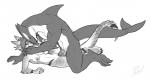 3_toes animal_genitalia anrim anthro black_and_white breasts caressing cetacean claws dolphin dragon duo embrace feet female female_penetrated fin from_front_position genitals hand_on_face hi_res hybrid intimate larger_male lying male male/female male_penetrating male_penetrating_female mammal marine medium_breasts missionary_position monochrome mythological_creature mythological_scalie mythology nipples non-mammal_nipples nude oceanic_dolphin on_back orca penetration penile penile_penetration penis penis_in_pussy plates pussy rollwulf scalie sex size_difference smaller_female smaller_penetrated spread_legs spreading tail tattoo toes toothed_whale vaginal vaginal_penetration
