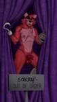 anthro balls curtains darkened_balls darkened_genitalia darkened_penis eye_patch eyewear genitals glans hook hook_hand humanoid_genitalia humanoid_penis machine male nipples nude nude_anthro nude_male penis pink_glans red_balls red_penis solo sandman_strange five_nights_at_freddy's scottgames foxy_(fnaf) animatronic canid canine fox mammal robot absurd_res hi_res